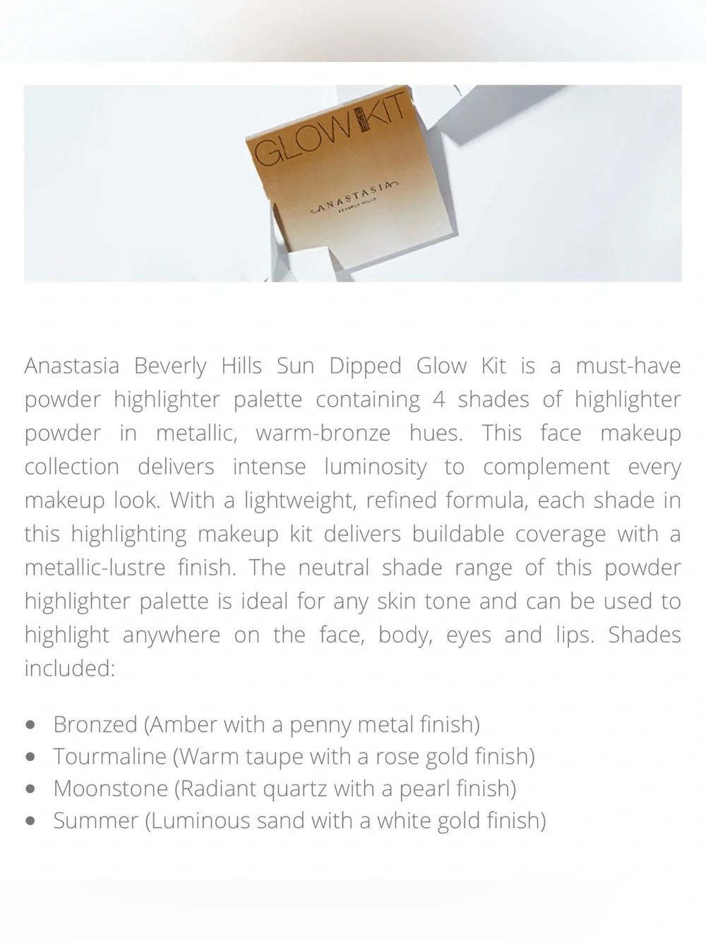 Anastasia Beverly Hills Glow Kit Contour & Highlight (Sun Dipped)